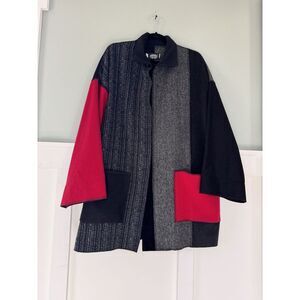 Cameleon Jacket Patchwork Wool‎ size XS Colorblock Pattern